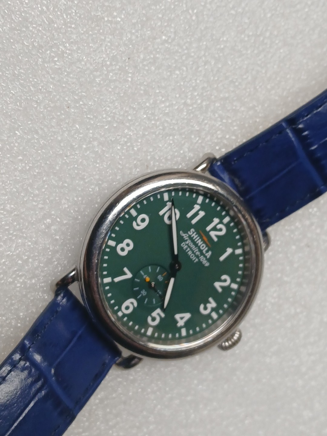 Shinola Argonite- 1069 Detroit Runwell 41mm Green Quartz Watch