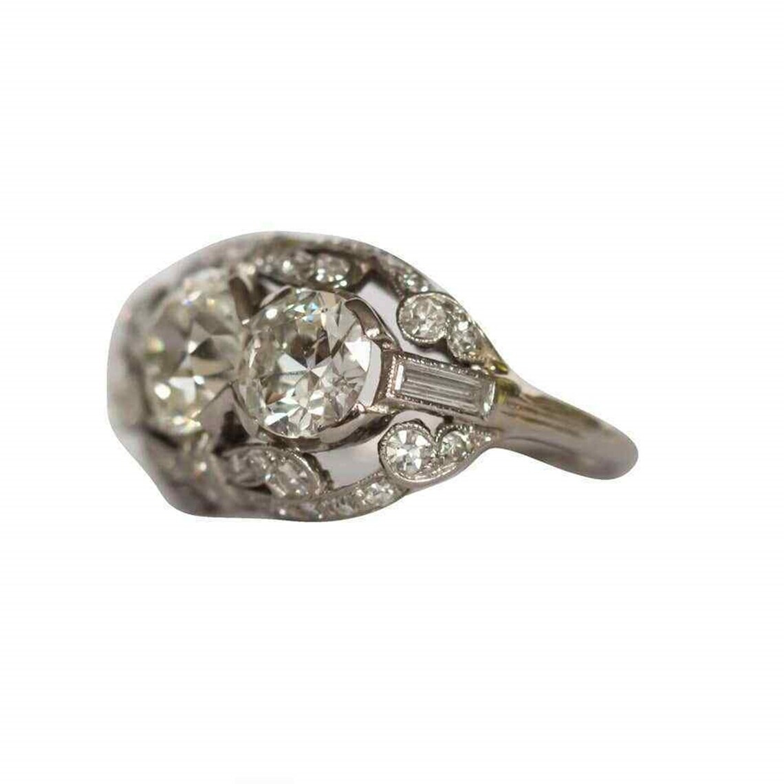 2.50Ct White Round Cut AAAAA CZ Vintage Style Wedding Ring 925 Sterling Silver