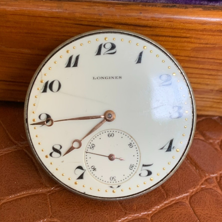 Longines Cal. 18.79 17 Jewels Open Face Pocket Watch Movement 39.7mm Runs