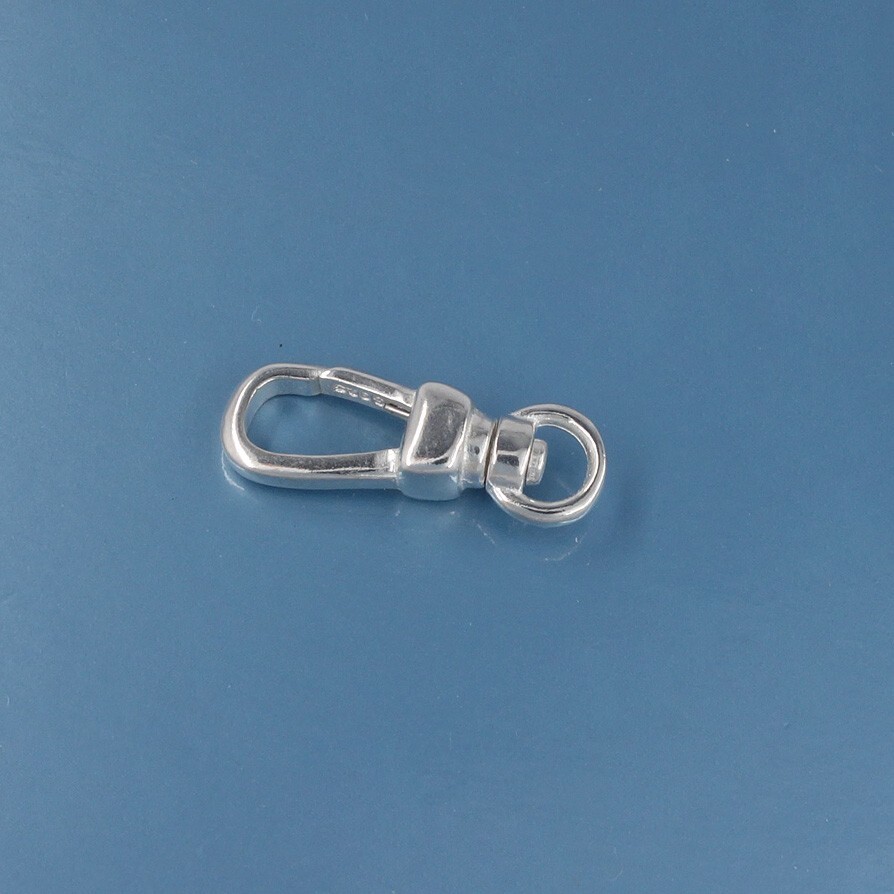 Sterling Silver Triggerless Lobster Claw Clasp Connector w/Swivel Ring #44054