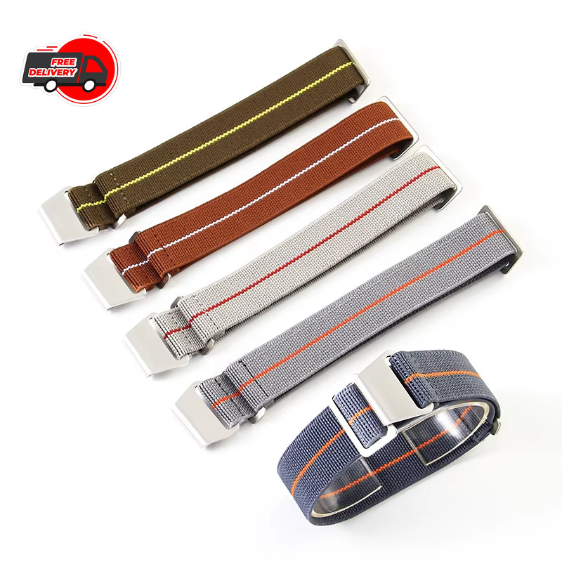 Parachute Elastic Nylon Watch Band for Rolex Seiko Tudor Omega 18mm 20mm 22mm St