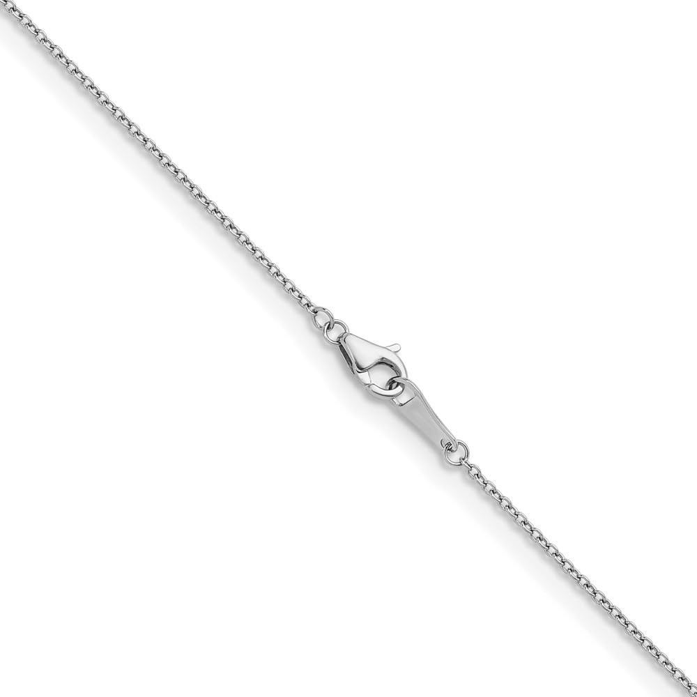 Platinum Polished Solid Cable Chain Necklace for Men, 16″ to 30