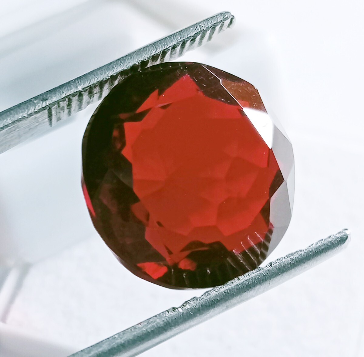 Natural Hessonite Garnet Round Cut Red 13.45 Ct EGL Certified Loose Gemstone AAA