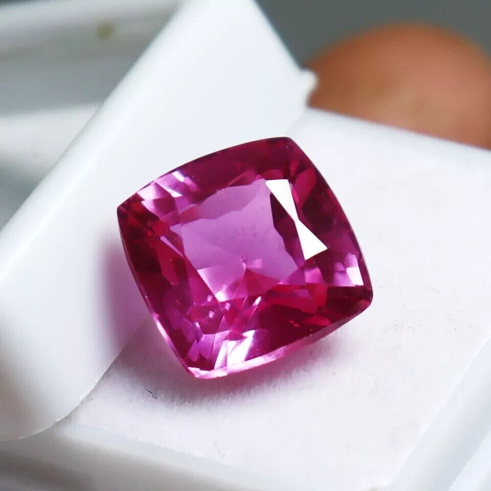 Cushion Cut Spinel Shining Pink 9.55 Ct Certified Natural Loose Gemstone