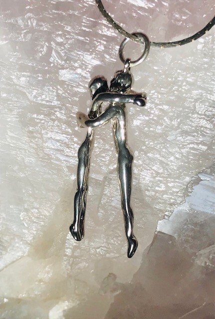 925 Hanging Bodies Male and Female Pendant Hanging Around Together by JKL 170