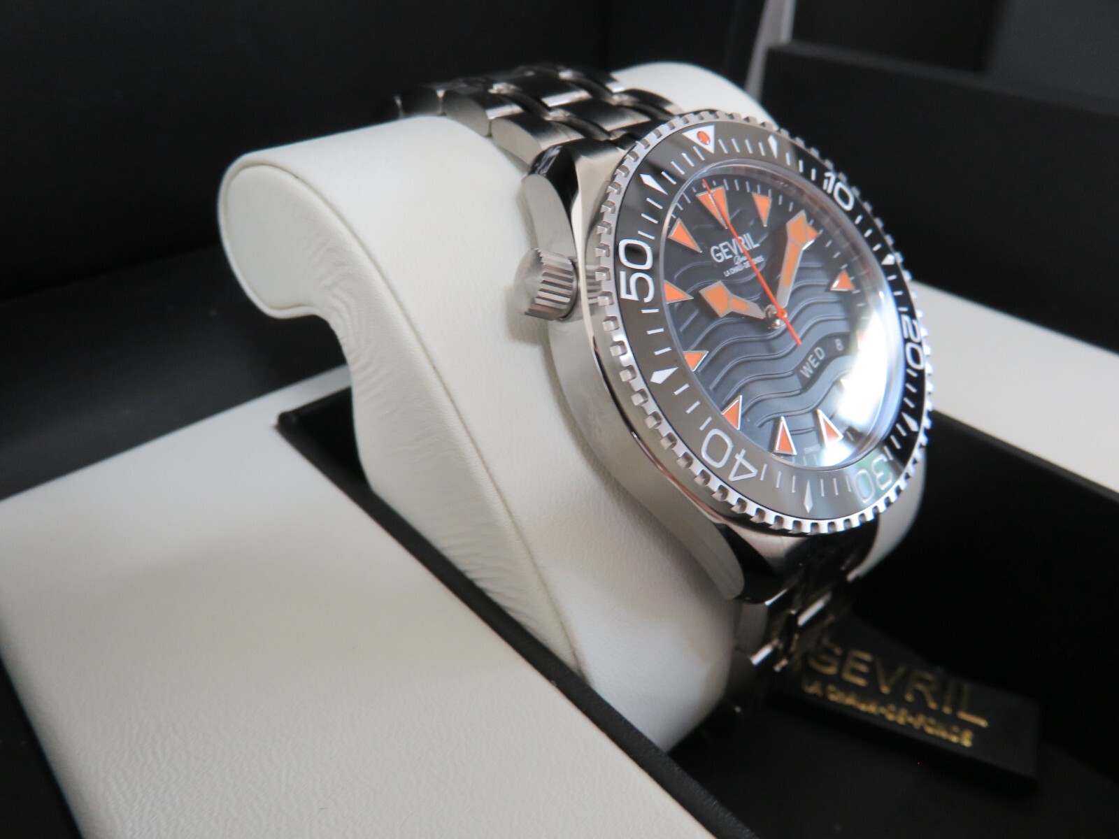 Gevril Men’s 48833B Hudson Yards Diver Automatic Stainless Steel Swiss Watch