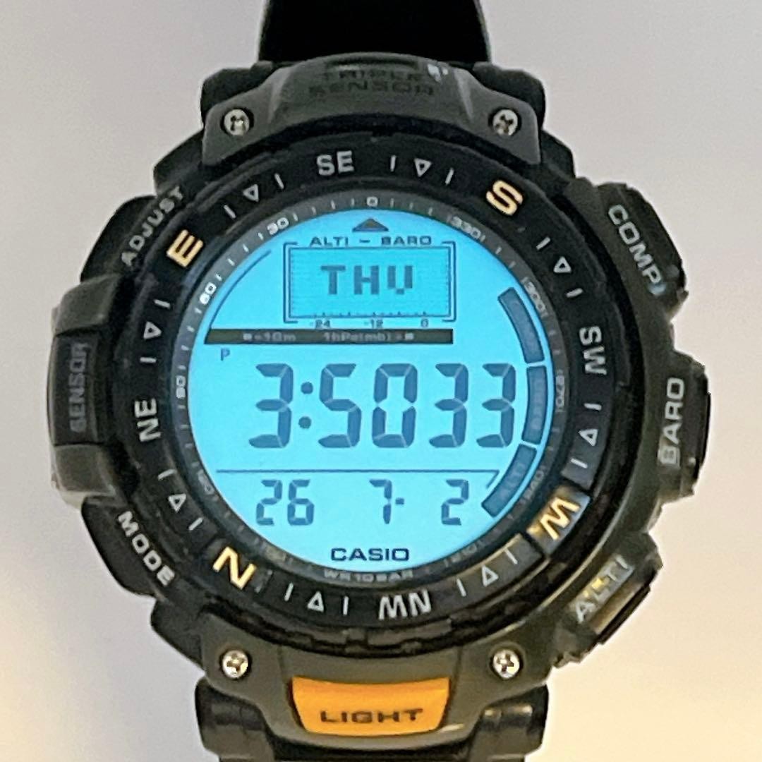 CASIO PROTREK PRG 40 Triple Sensor Men’s Wristwatch Working