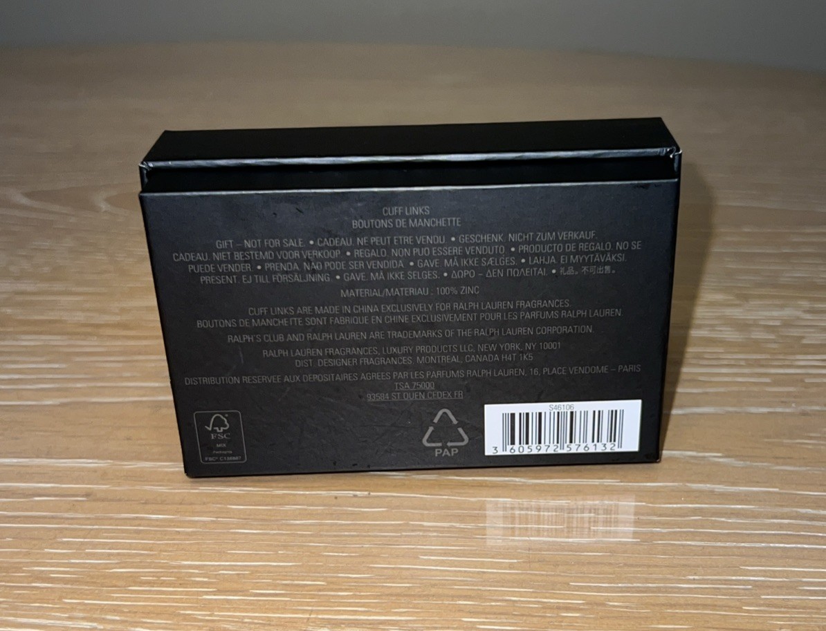 Ralph Lauren Anthracite Metal Cufflinks Ralph’s Club