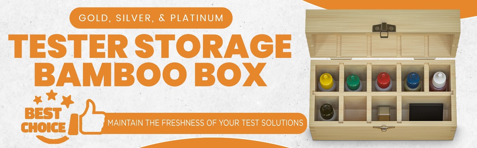Testing Tester Storage Box for 10k 14k 18k 24K Gold Silver Acid Jewelry Test Kit