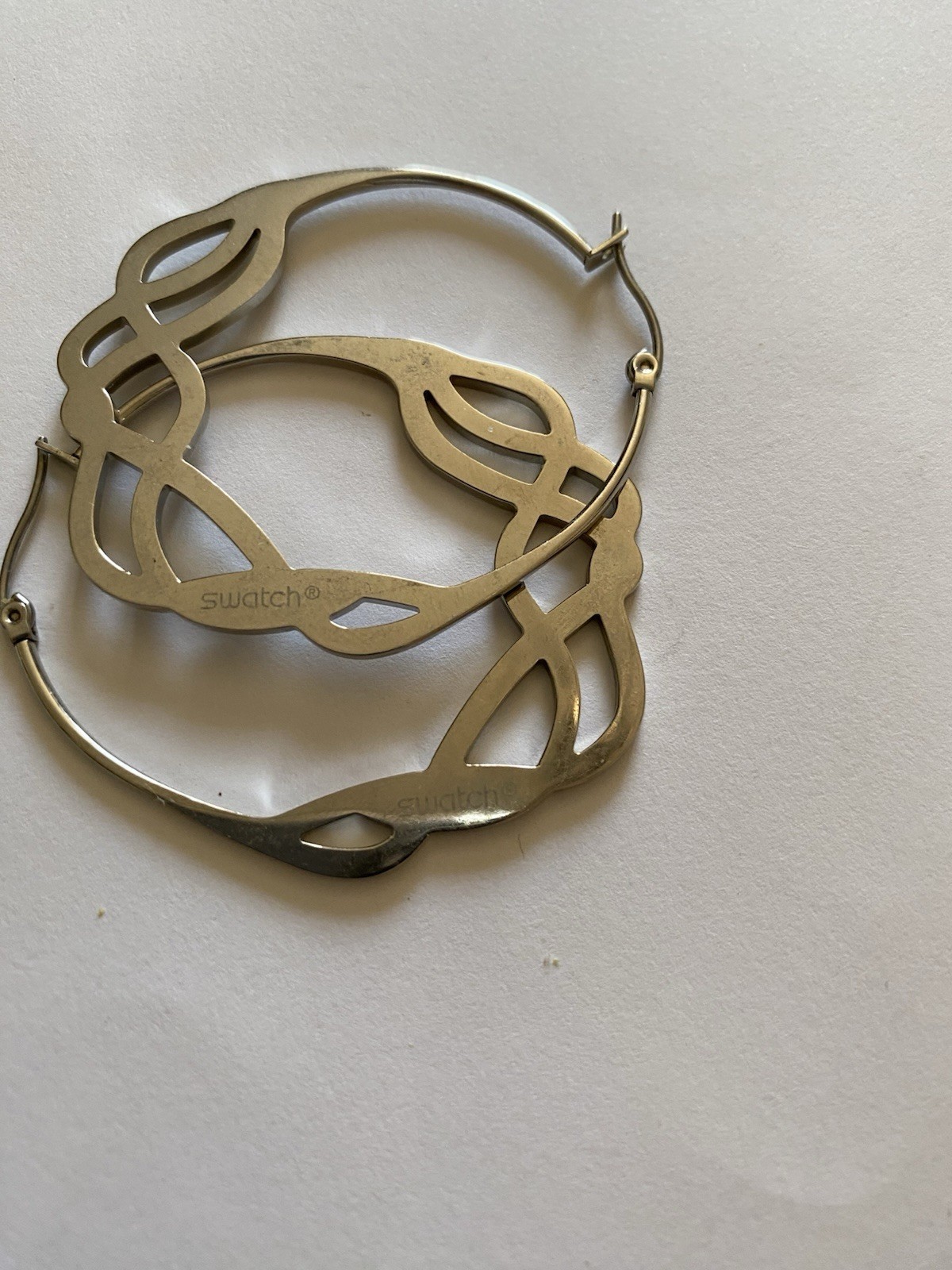 Swatch Bijoux Melted Beauty hoop Earrings Silver Colour