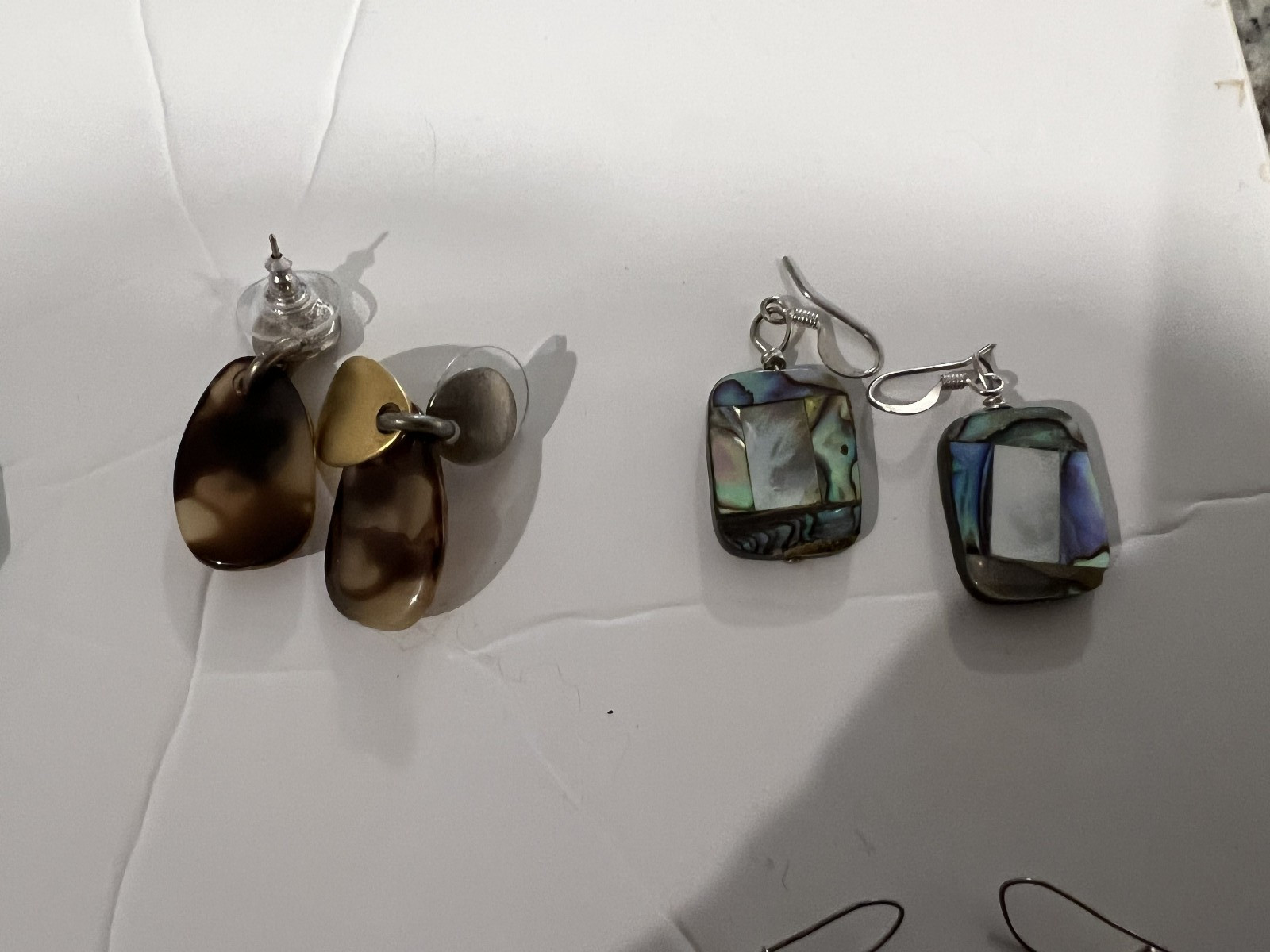 EIGHT PAIRS VINTAGE ESTATE EARRINGS STERLING SILVER TURQUOISE SOUTHWEST NATIVE