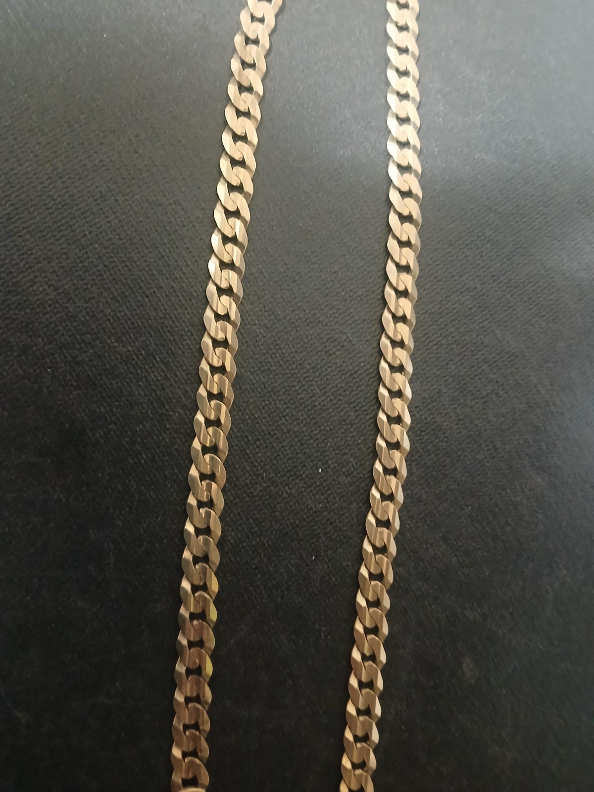 10k Solid Gold Curb Link Necklace 22″ 50.5 Grams 9mm Midas 10k