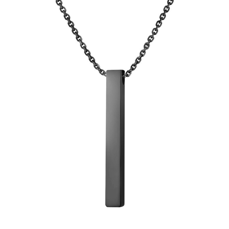 Personalised Necklace Custom Engraved Bar Name Date Pendant Christmas Gift Her