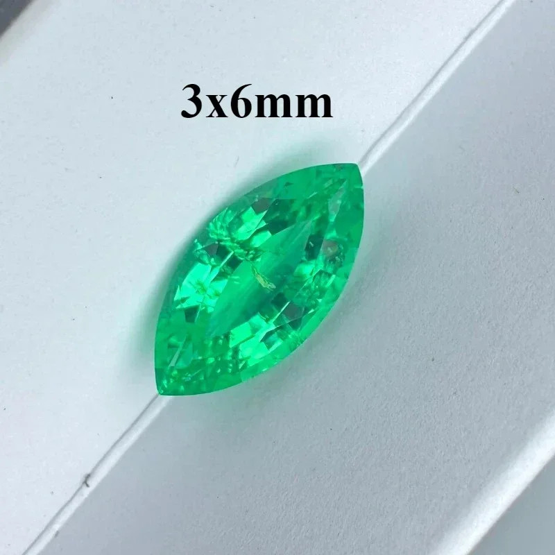 AGL Marquise Cut Lab Grown Colombia Emerald 0.42-4.2CT Gemstones for DIY Jewelry