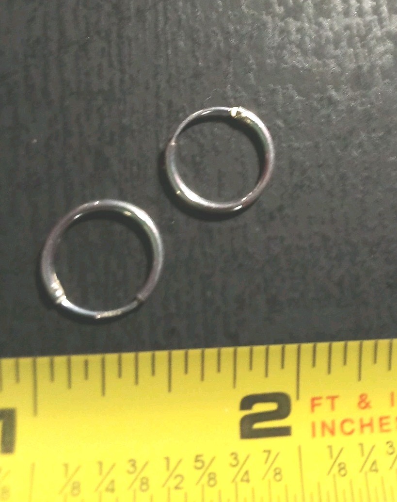 925 Solid Sterling Silver Hoop Earrings -Endless Hoop Earrings 12MM