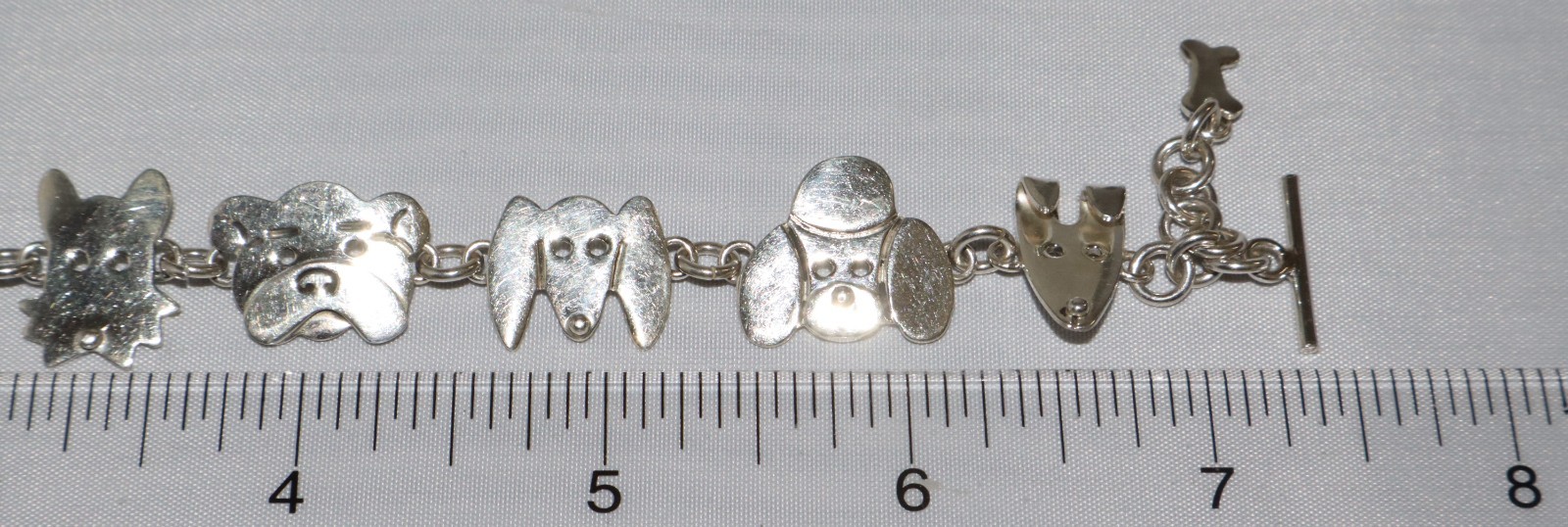 Anne Jane Harvey A&J H Sterling Silver 925 Dog Bracelet watch New Battery
