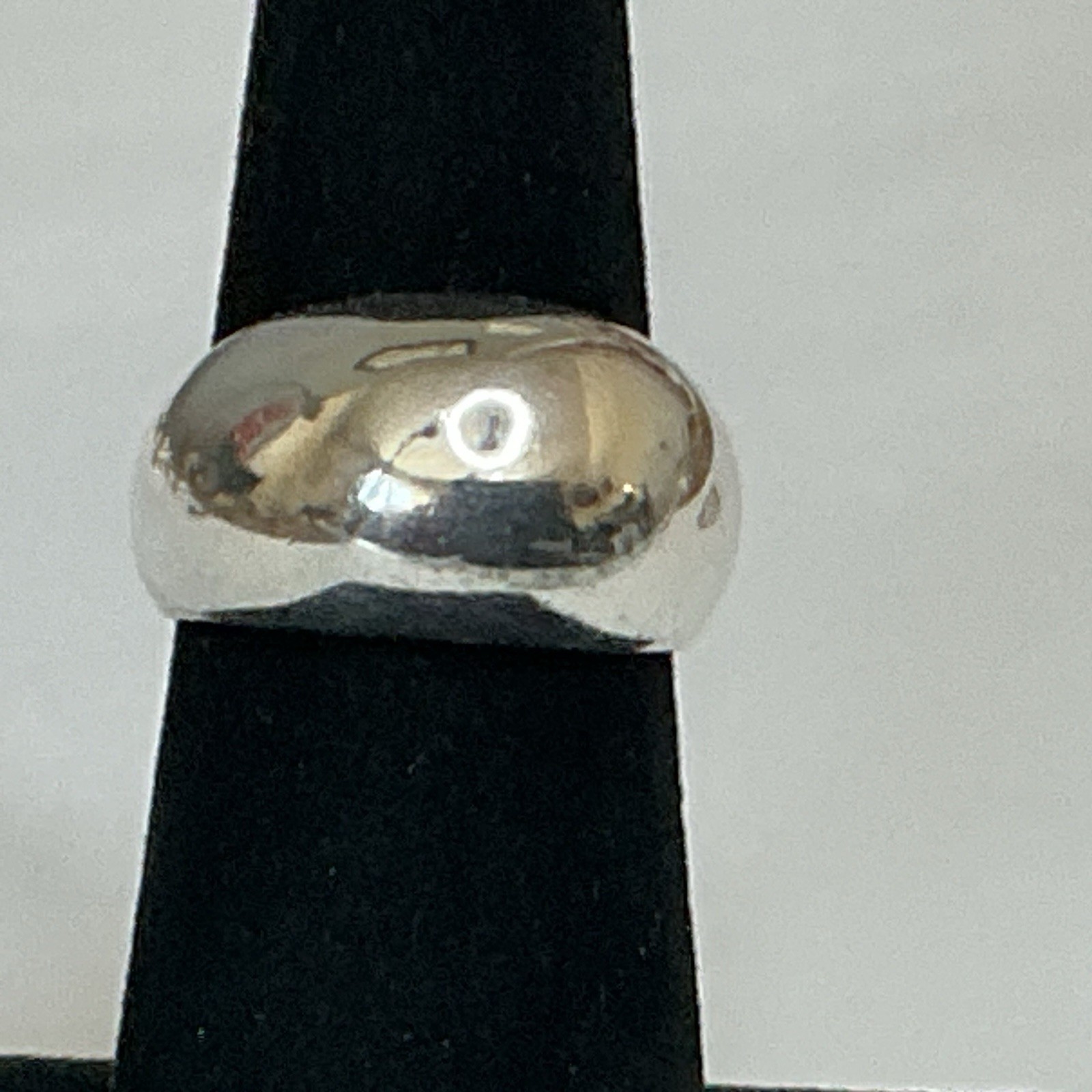 SHUBE Sterling Silver Dome Tapered Band Ring size 6.5 7.36grams
