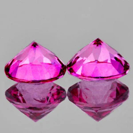 Pink Topaz Round 11.00 mm 2 pieces,Flawless-VVS,Natural Loose Gemstone