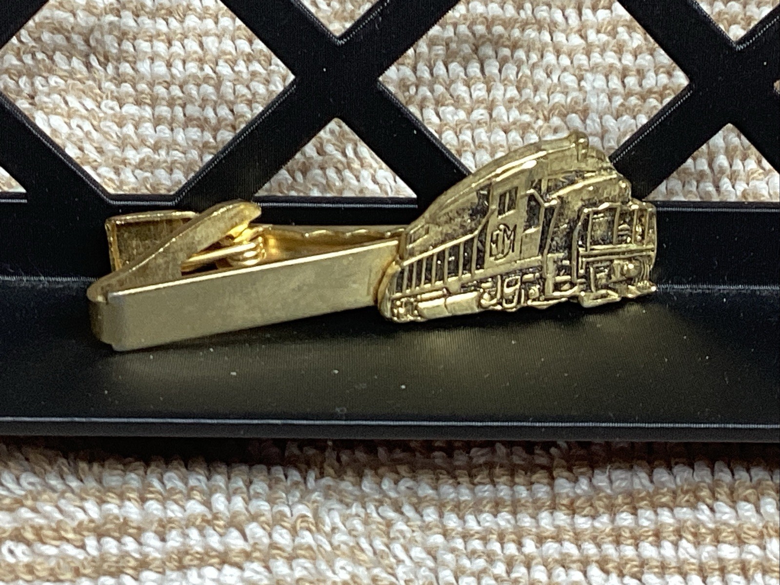 Vintage Tie Bar Clasp Railroad Locomotive Train Engine Clip🚂🔥