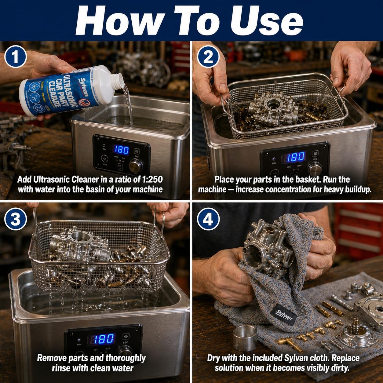 32 Oz. Ultrasonic Carburetor & Parts Cleaner Solution