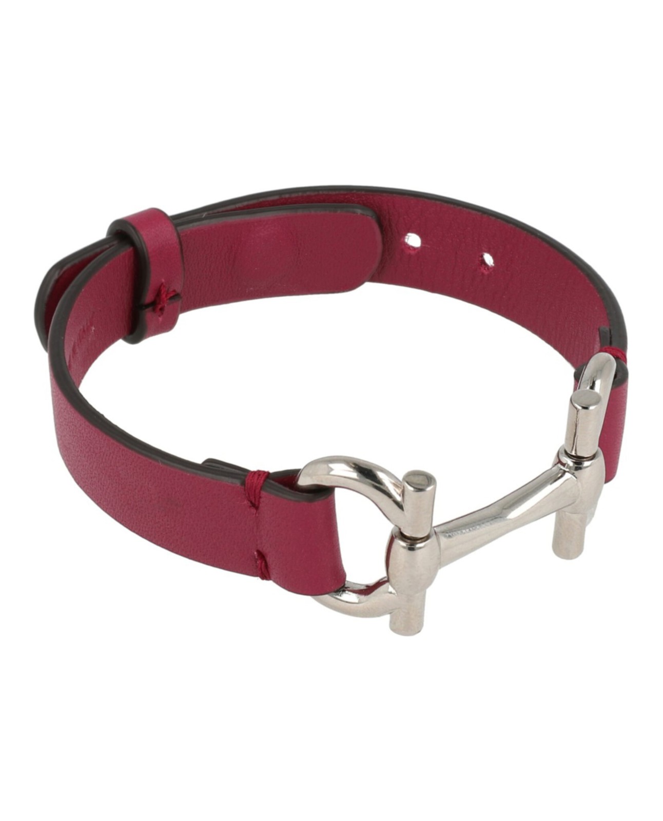 Ferragamo Mens Double Gancini Leather Bracelet