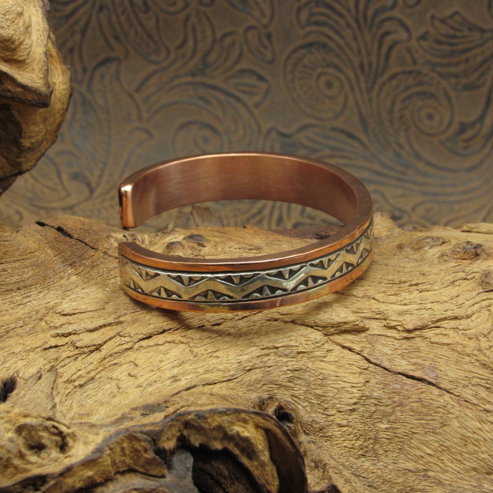 Artisan Sterling Silver/Copper Cuff Bracelet