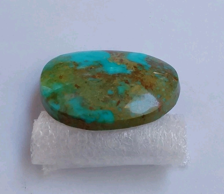 Natural Bisbee Turquoise 38 Carat Cabochon Sky Blue & Brown No Backing #13