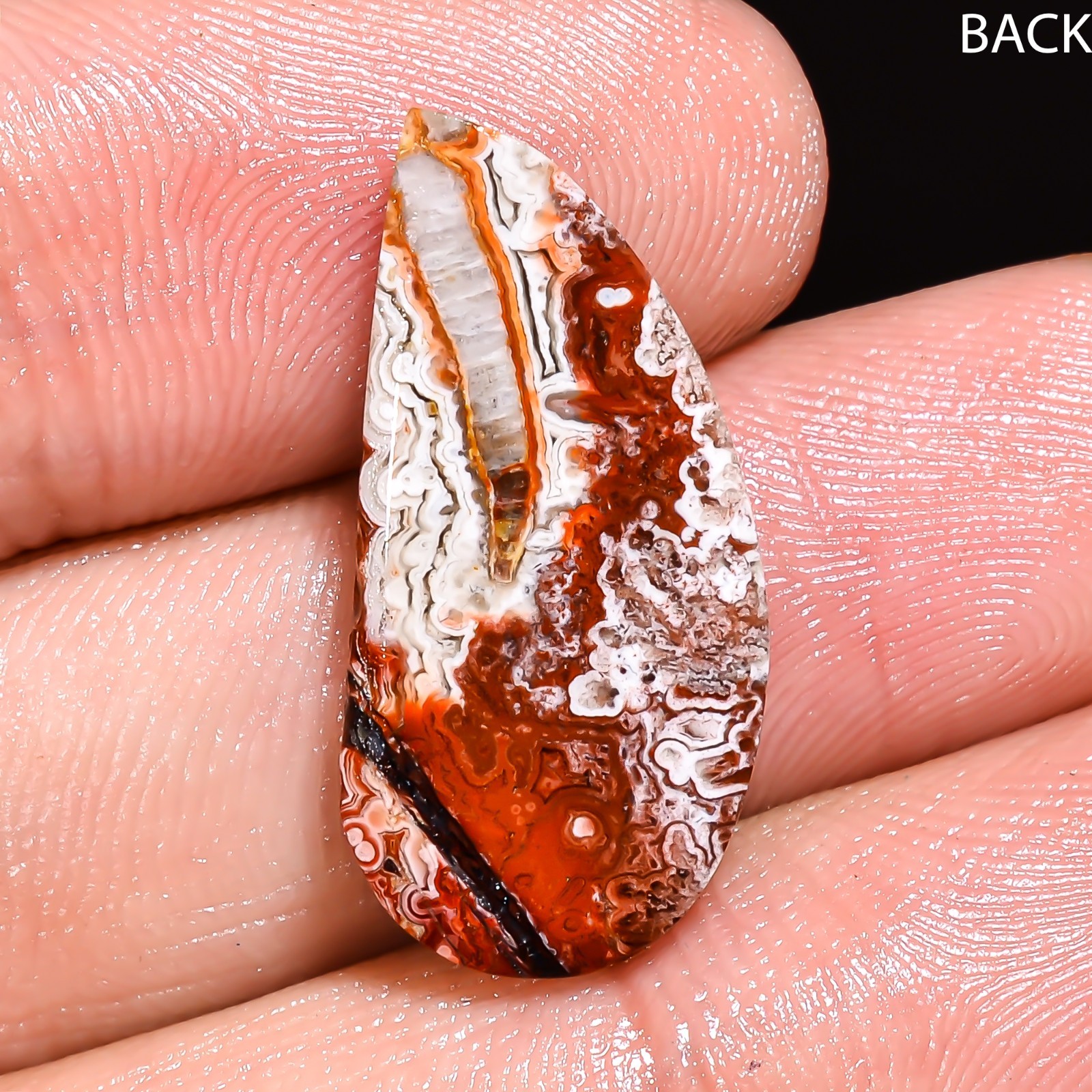 Natural Crazy Lace Agate Fancy Shape Cabochon Loose Gemstone 23X11X5 MM 9 Cts.