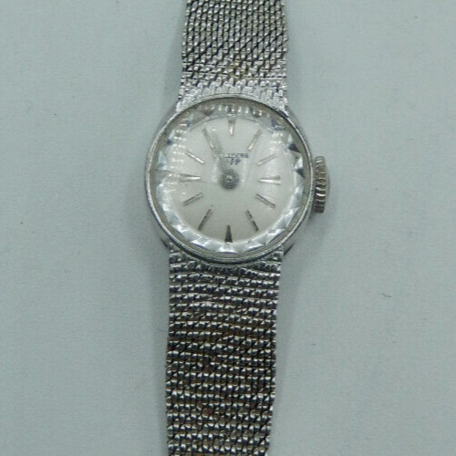 Watch HELZBERG VIP Ladies 17 Jewel Silver Tone Latin Wellsbro Wind Up 10K R.G.P.