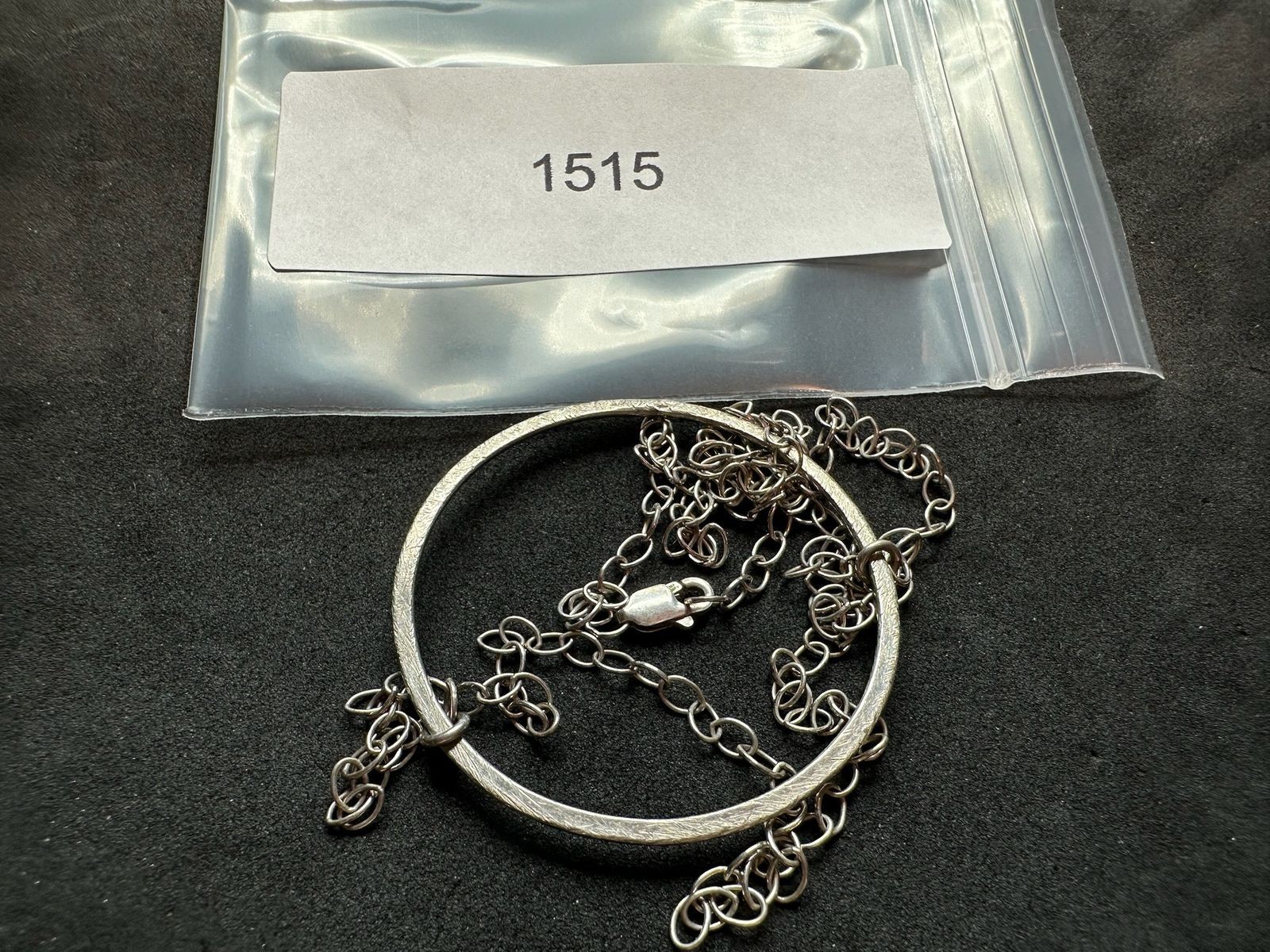 4.76g Vintage Sterling Silver 925 Open Circle Pendant Chain Necklace 21 in M