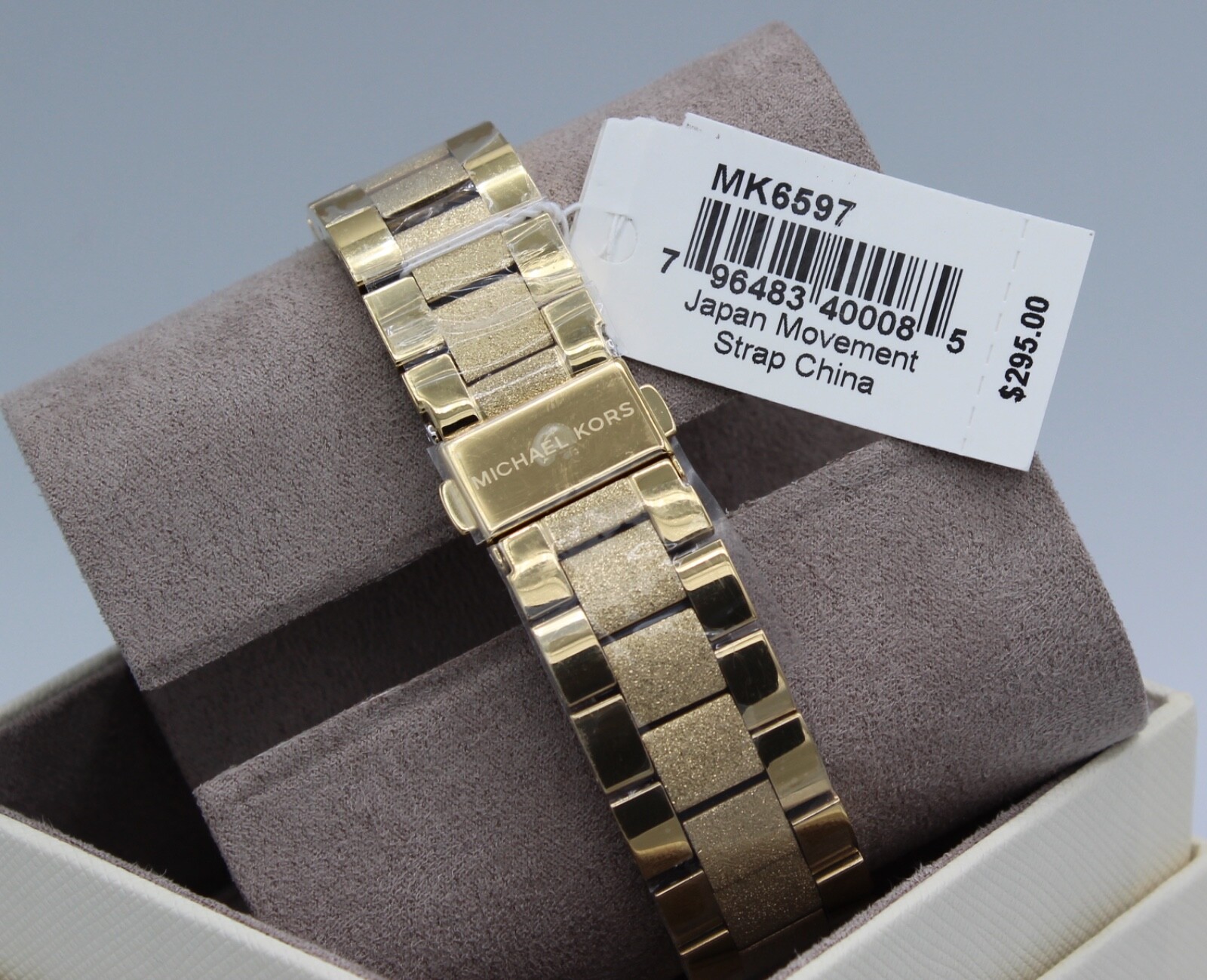 NEW AUTHENTIC MICHAEL KORS RITZ GOLD CRYSTAL CHRONOGRAPH WOMEN’S MK6597 WATCH