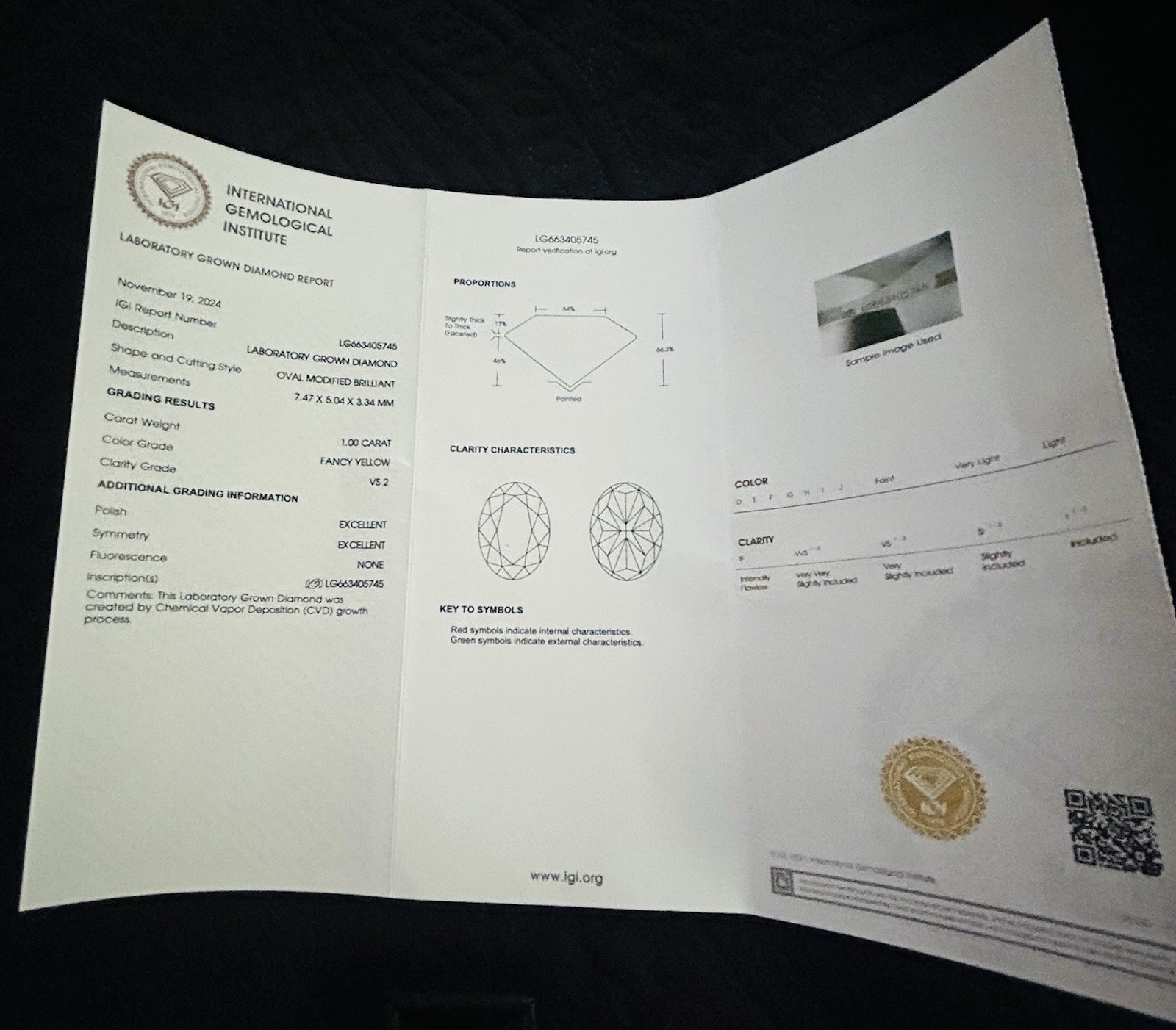 Lab Grown 1.00 Cts Fancy Yellow Color VS2 OVAL Cut IGI Certified Diamond