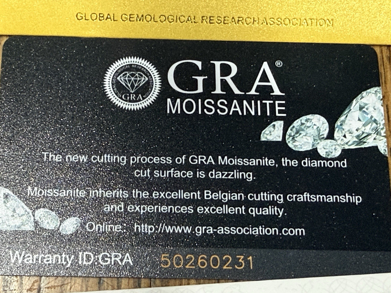 GRA Moissanite Engagement/Wedding Ring Set 925 WG Plated Size 6 2mm GRA