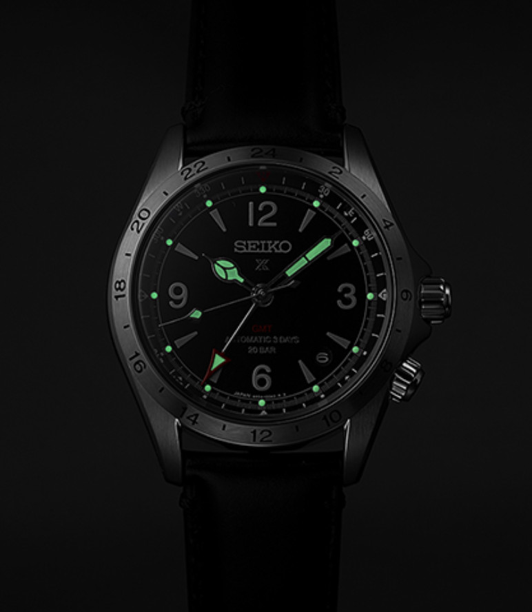 New Seiko Prospex Alpinist GMT Black Dial Automatic Watch SPB379