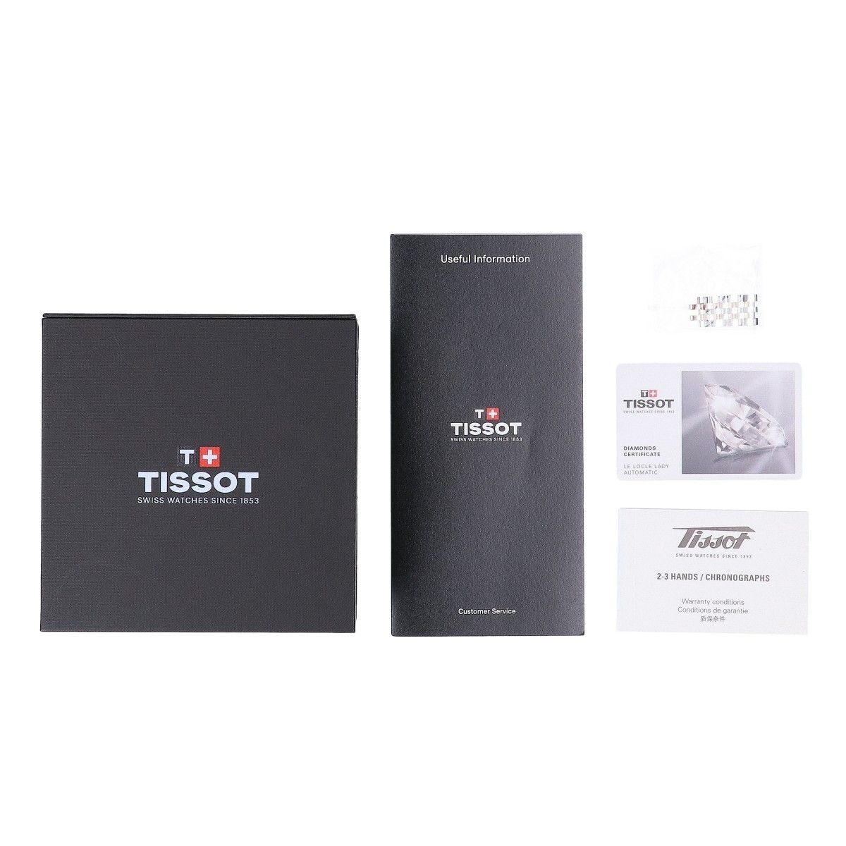 TISSOT Le Locle 29mm Automatic Watch White MOP Dial See-through Back Used