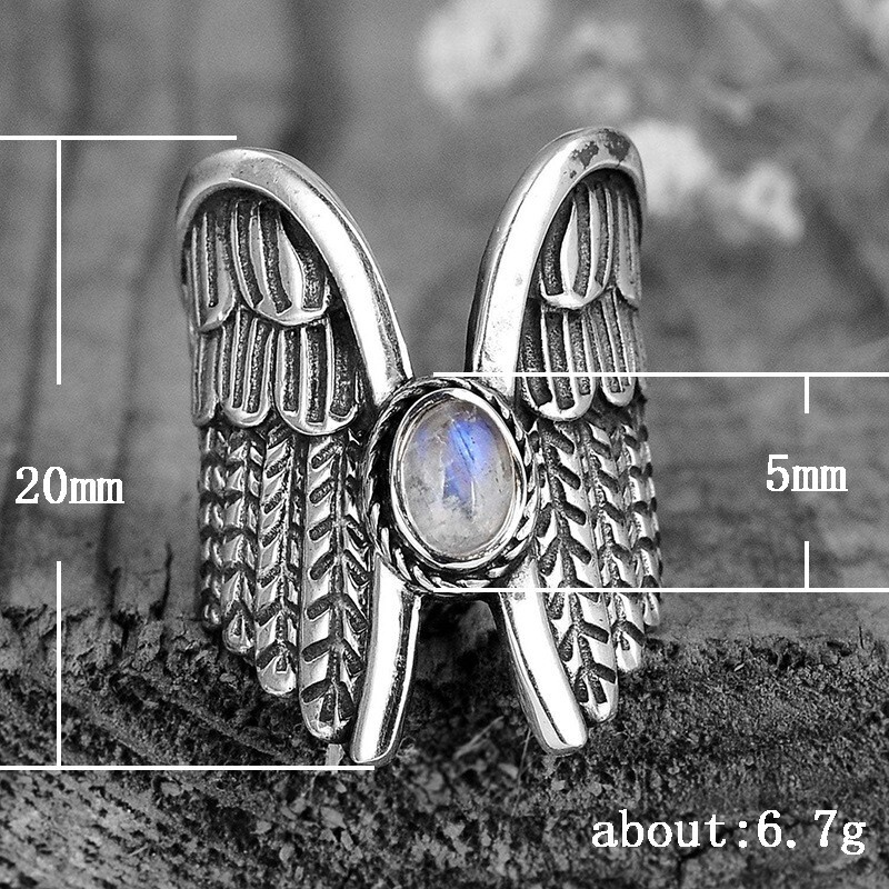Gift For Girlfriend 925 Silver plated Aesthetic Old Victorian Elongated Ring