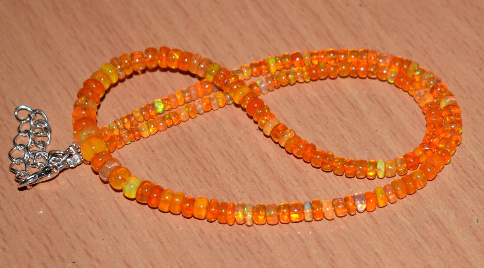 16″Natural ethiopian Opal Welo Fire Opal Gemstone Beads Necklace Black Friday