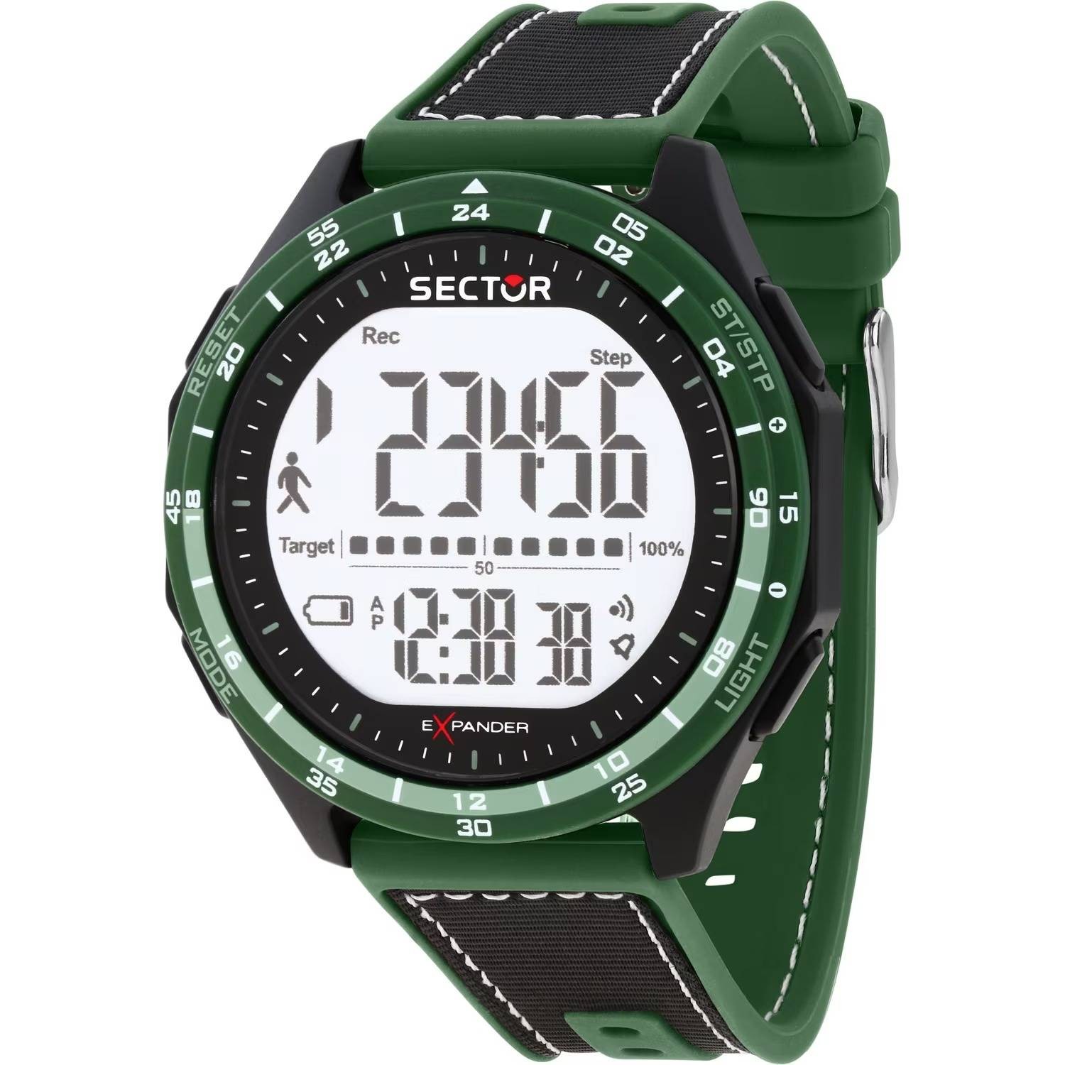 Sector Ex-53 R3251352002 Watch Silicone Green Digital Men’s Watch NEW