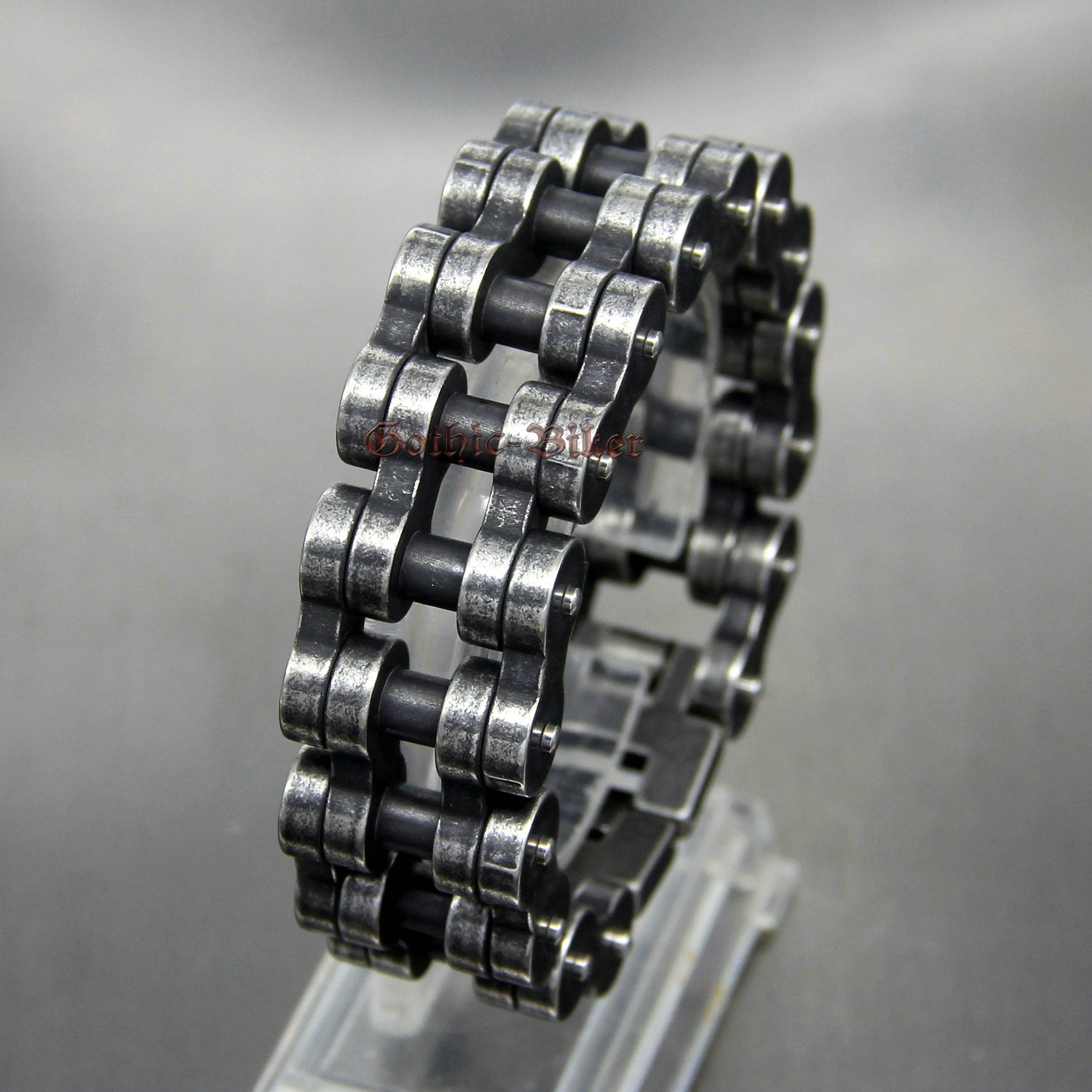 Heavy Chunky Motorcycle Bike Chain Men’s Bracelet Stainless Steel Gunmetal Tone