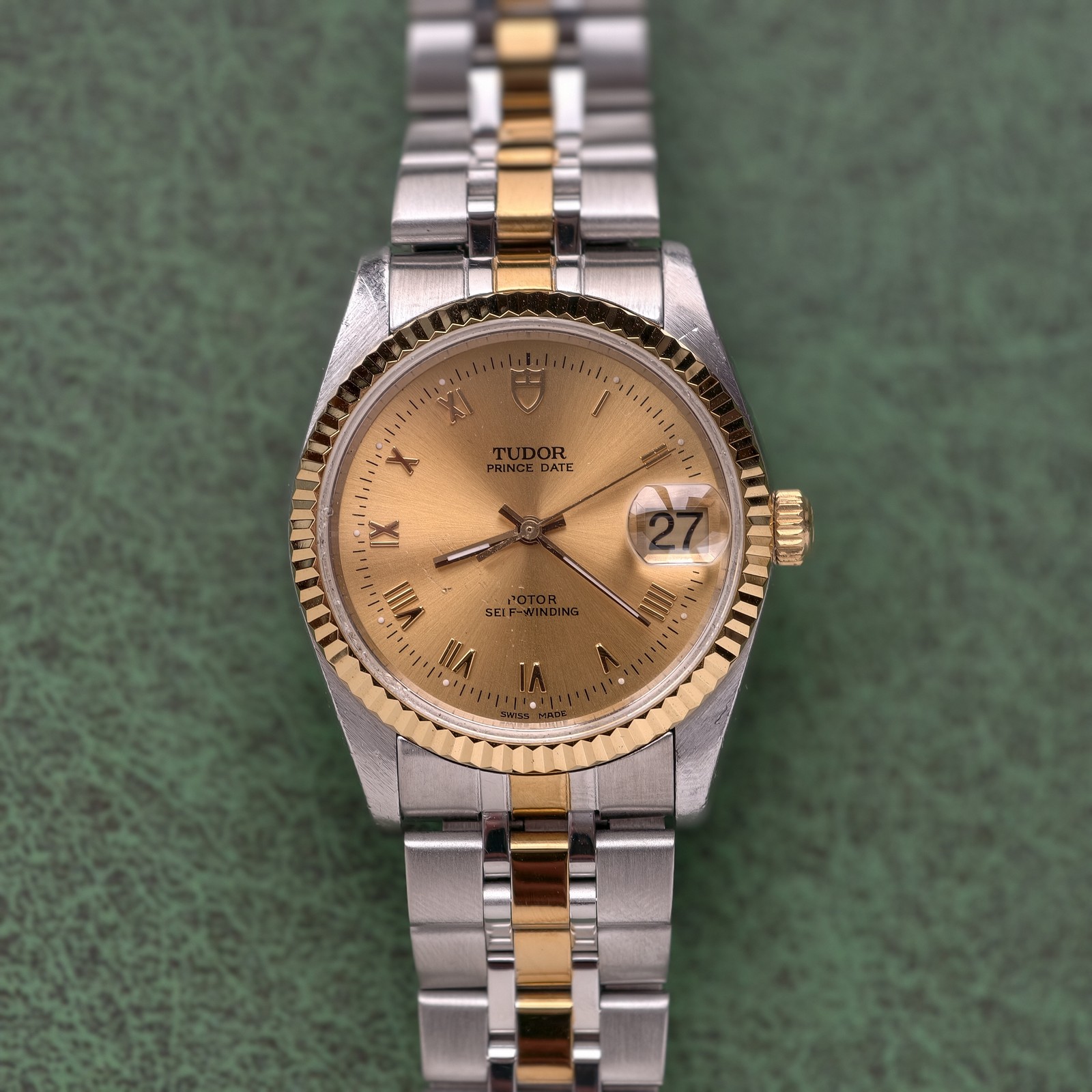 Tudor Roman Champagne Dial Prince Date 74033 Men’s Watch Automatic 34mm