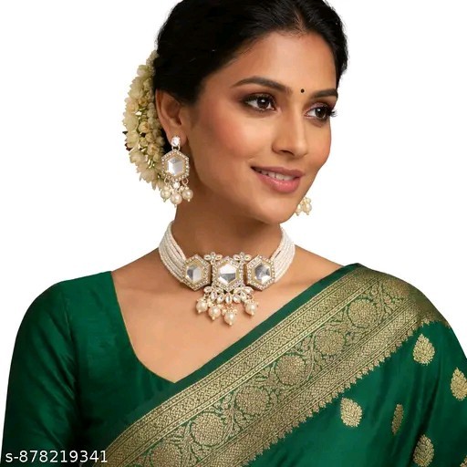 Indian Bollywood Designer Gold Plated Necklace Earring Jewellery Set