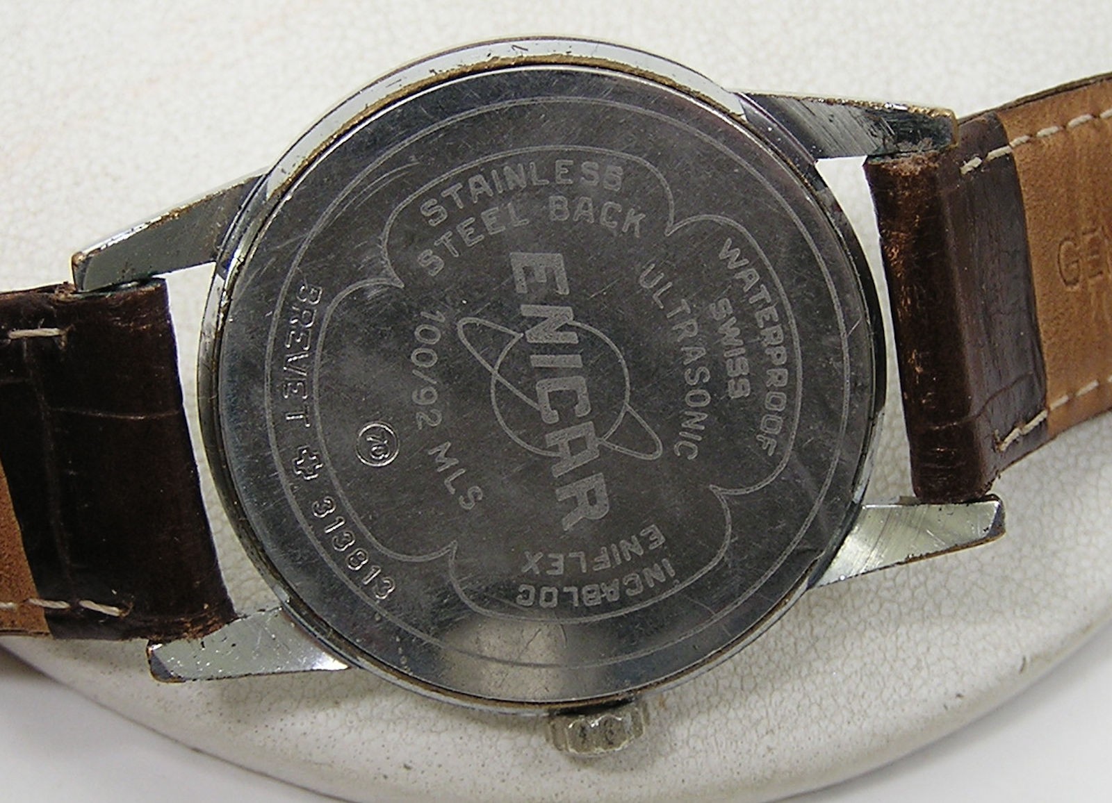 Stunning 1950/60’s Enicar Seapearl Ultrasonic Silver Men’s Watch 17J AR 1010