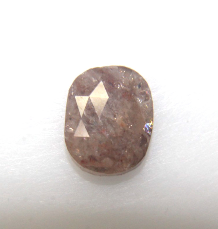 0.95Cts Oval Shape Gray brown Color Checker Cut Diamond 6.89×5.59×1.98 MM