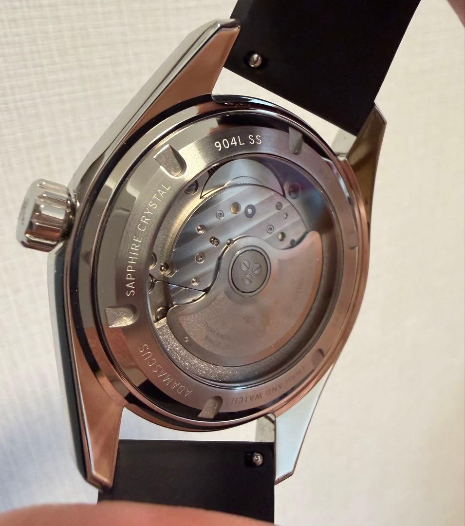 WISE ADAMASCUS AD810A Black Dial Watch FKM & Leather Straps From Japan