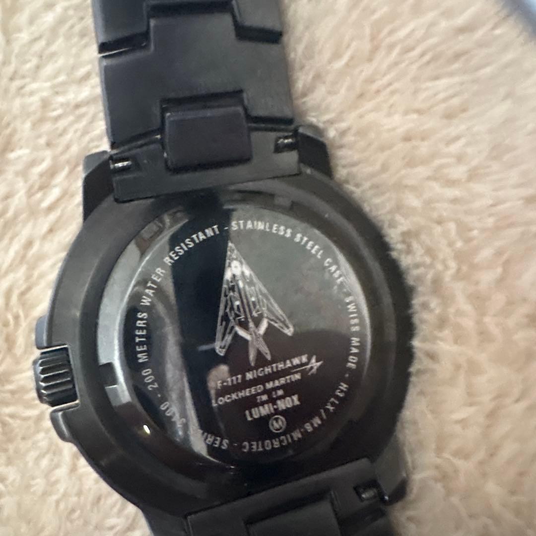 LUMINOX F 117 NIGHTHAWK 200m Black Working Condition