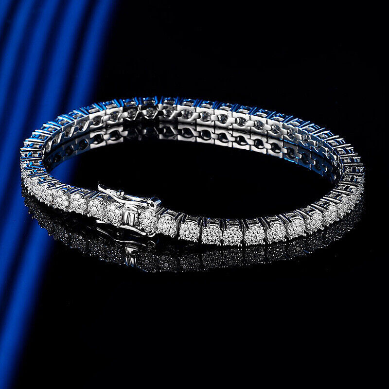 3mm VVS1 Clarity MOISSANITE Tennis Bracelet 925 Sterling Silver