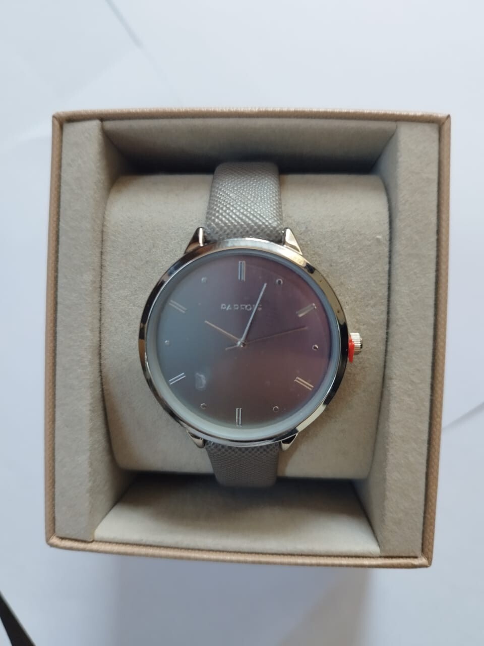 Ladies Faux Leather Bracelet Parfois. Wristwatch, Contrasting Face. Chinese Made