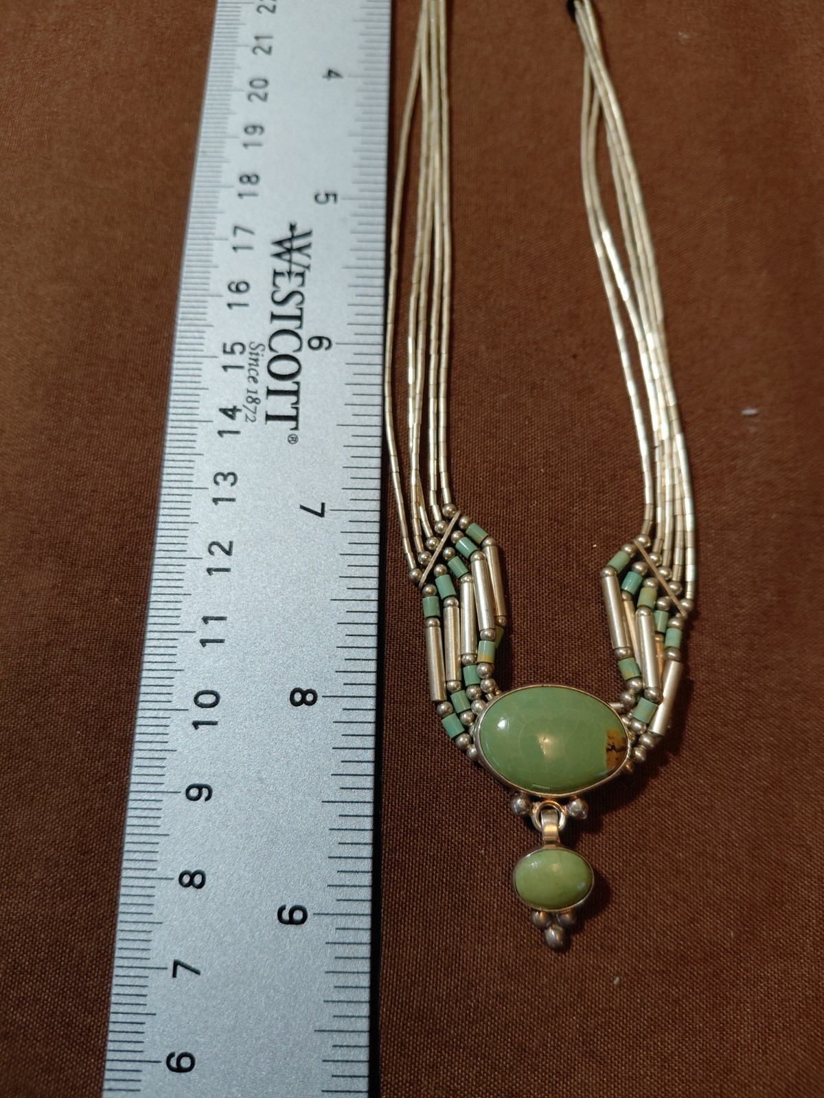QT Turquoise Carolyn Pollack Liquid Sterling Silver Pendant Necklace 18″