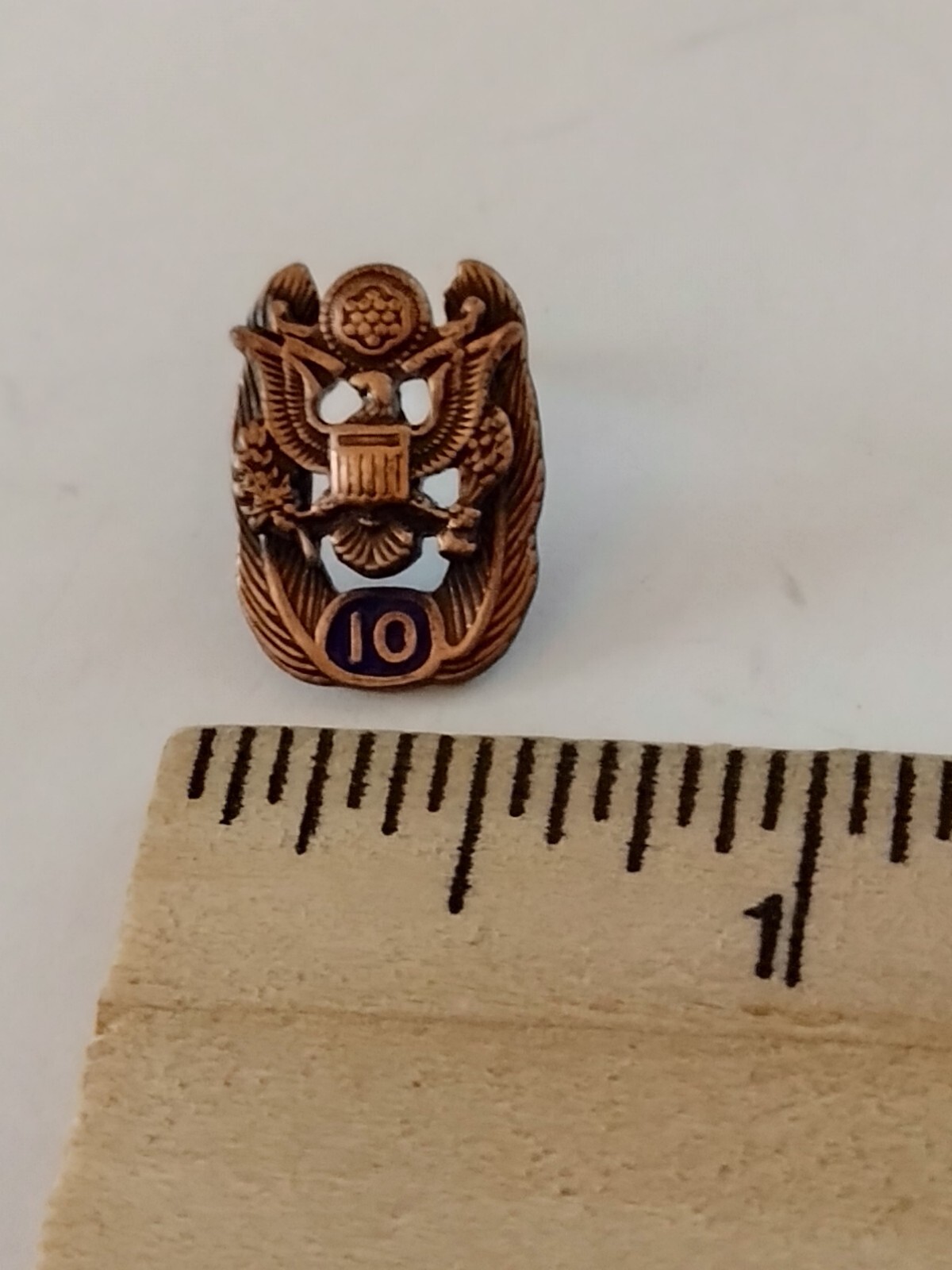 US Civil Service Army 10 Years Tie Tack & Chain