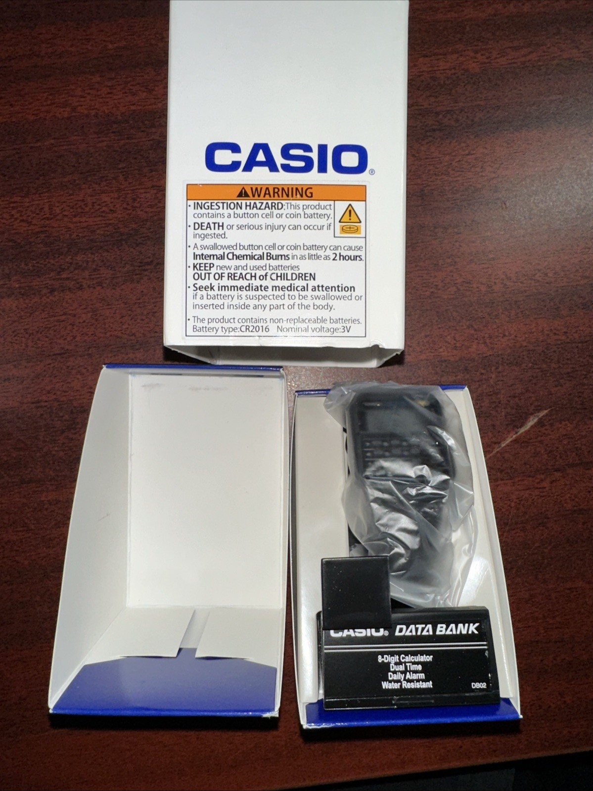 Casio CA53W-1, 8-Digit Calculator Watch, Resin Strap, Alarm, Chronograph, NEW
